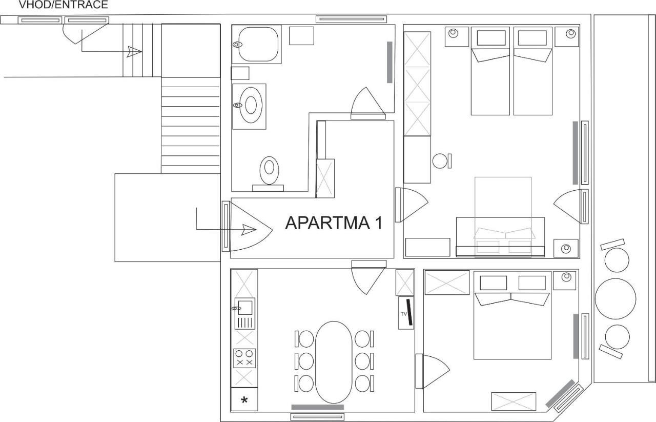 Apartma Kramar Podkoren كْرانْيِسكا غورا المظهر الخارجي الصورة
